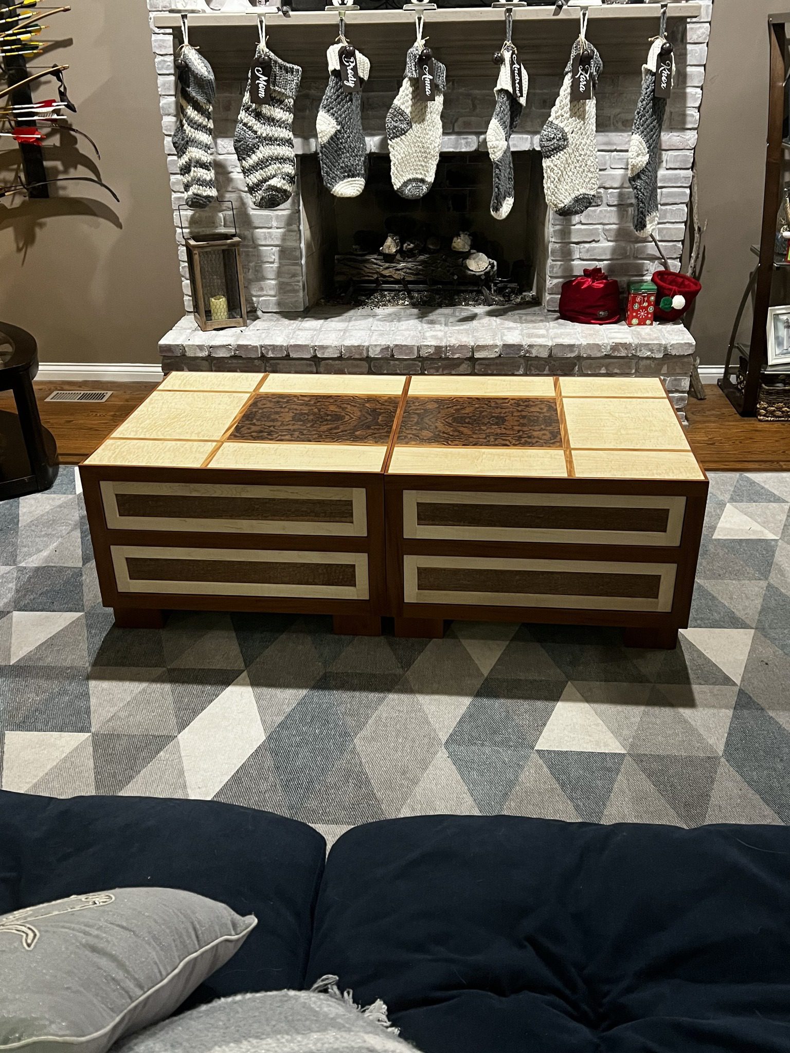 Gallery 14 Custom set of mirrored coffee tables by RInes Design