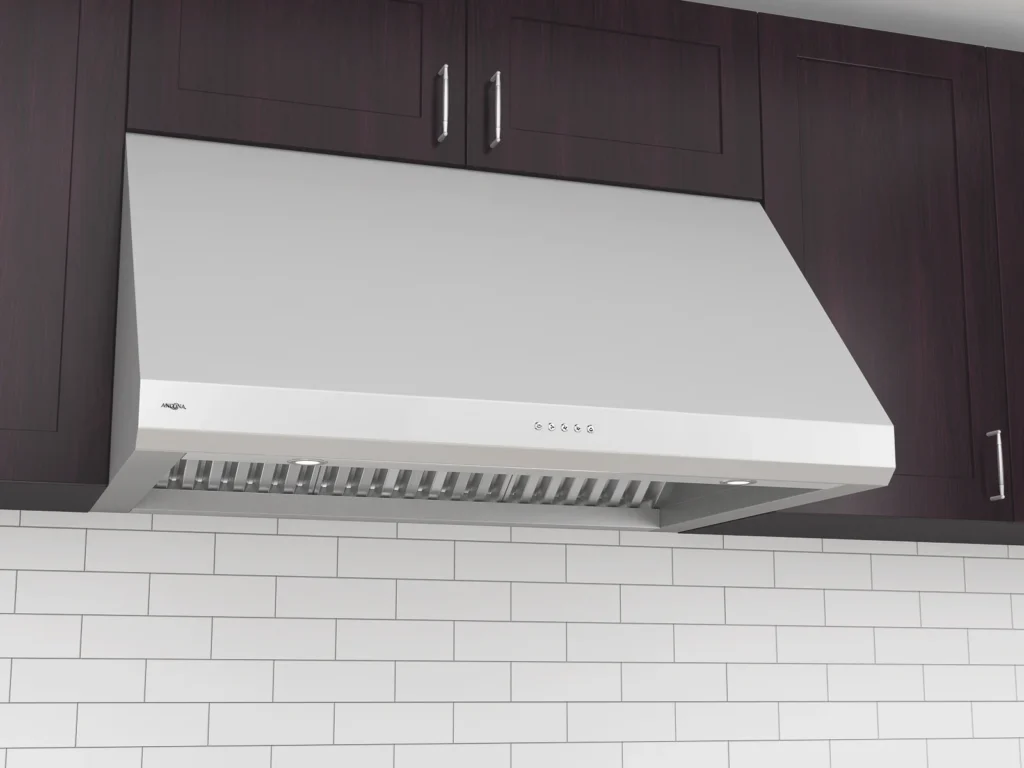 Range Hood 5 Kitchen Custom High Quality Silver Range Hood Design Service in Indianapolis
