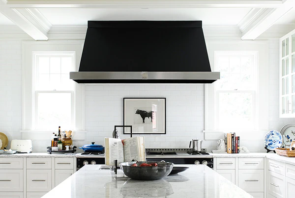 Range Hood 1 Kitchen Custom Black Range Hood Design Service in Indianapolis