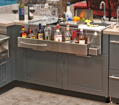 Dovetail joinery and hand-rubbed finish on a custom home bar joinery and craftsmanship